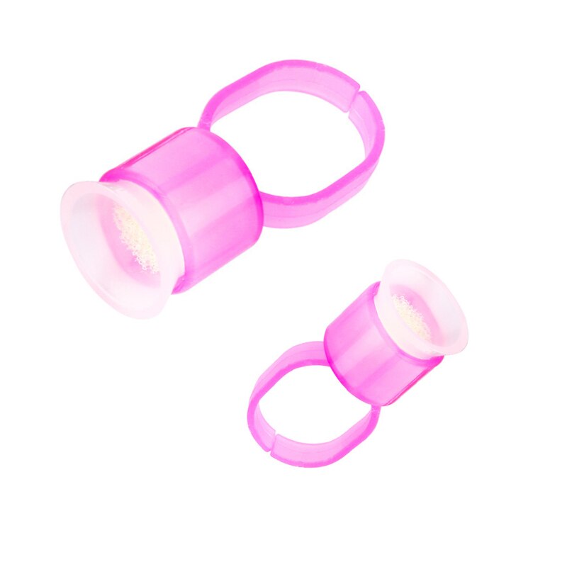 15pcs Tattoo Ink Ring Cups with Sponge Disposable Microblading Pigment Cup/Cap Ink Holder for Permanent Makeup Accessory Supply